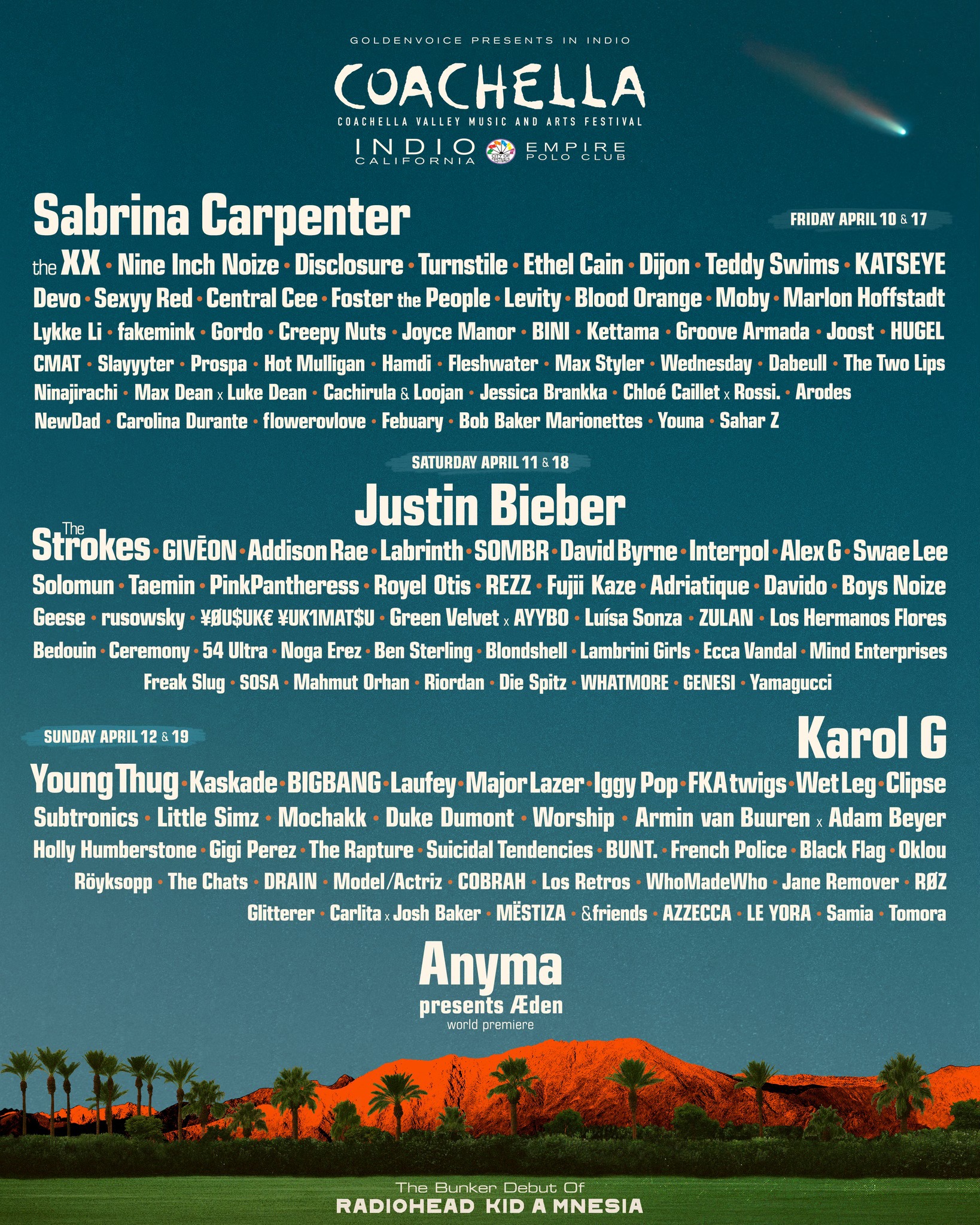 Coachella ประจำปี 2026