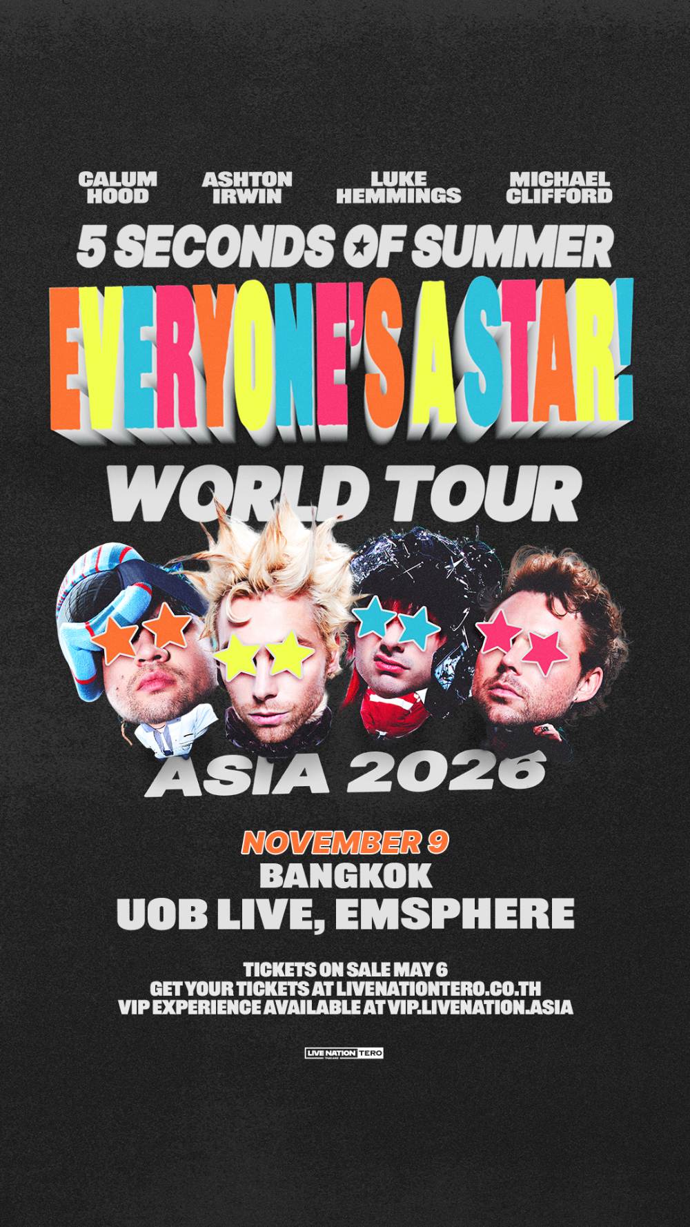 5SoS Online Presale 1080x1920pxแนวตั้ง ‘5 Seconds Of Summer’ กลับมาแล้ว ใน “Everyone’s A Star!” 9 พฤศจิกายนนี้ ที่ยูโอบี ไลฟ์