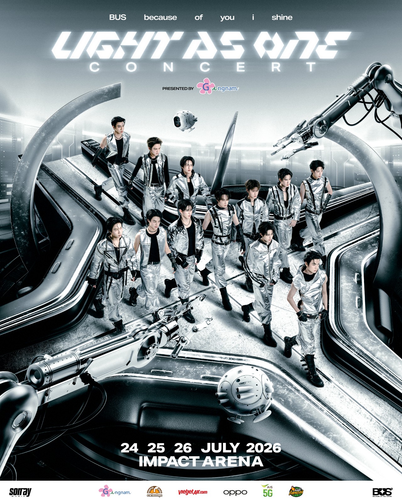 BUS LIGHT AS ONE CONCERT BUS ประกาศคอนเสิร์ตใหญ่ "LIGHT AS ONE CONCERT" 3 วันรวด! 24, 25 และ 26 ก.ค.นี้ ณ อิมแพ็ค อารีน่า