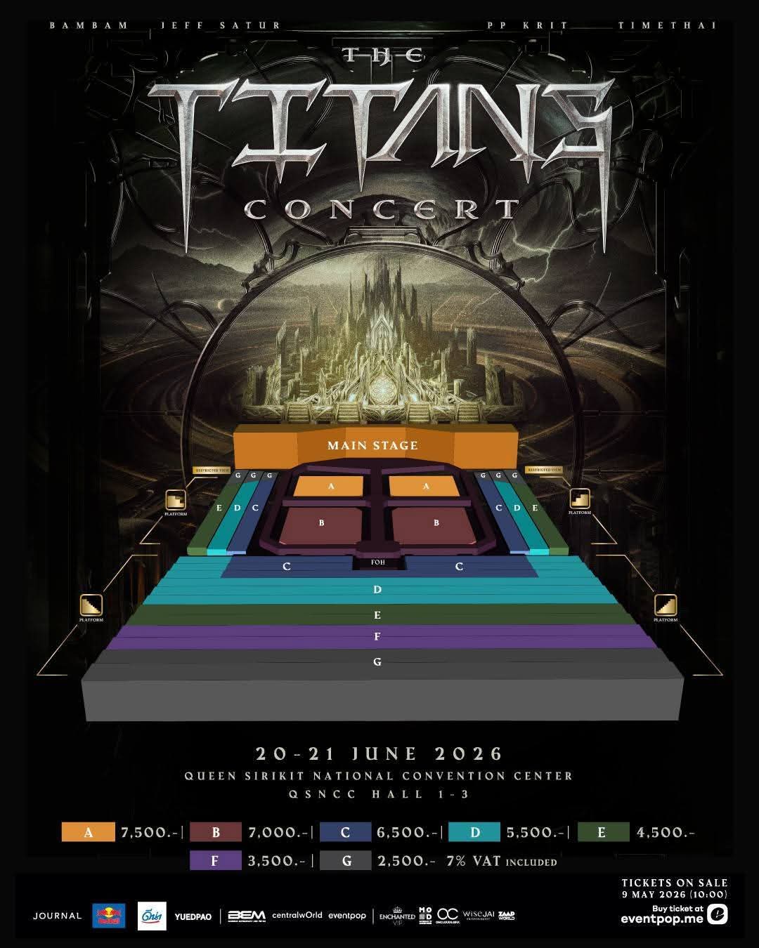 FB IMG 1777783066432 “THE TITANS CONCERT” การรวมตัวครั้งแรกของ “BAMBAM-JEFF SATUR-PP KRIT-TIMETHAI” เสาร์ที่ 20 และ วันอาทิตย์ที่ 21 มิถุนายน 2569 นี้ ณ ศูนย์การประชุมแห่งชาติสิริกิติ์