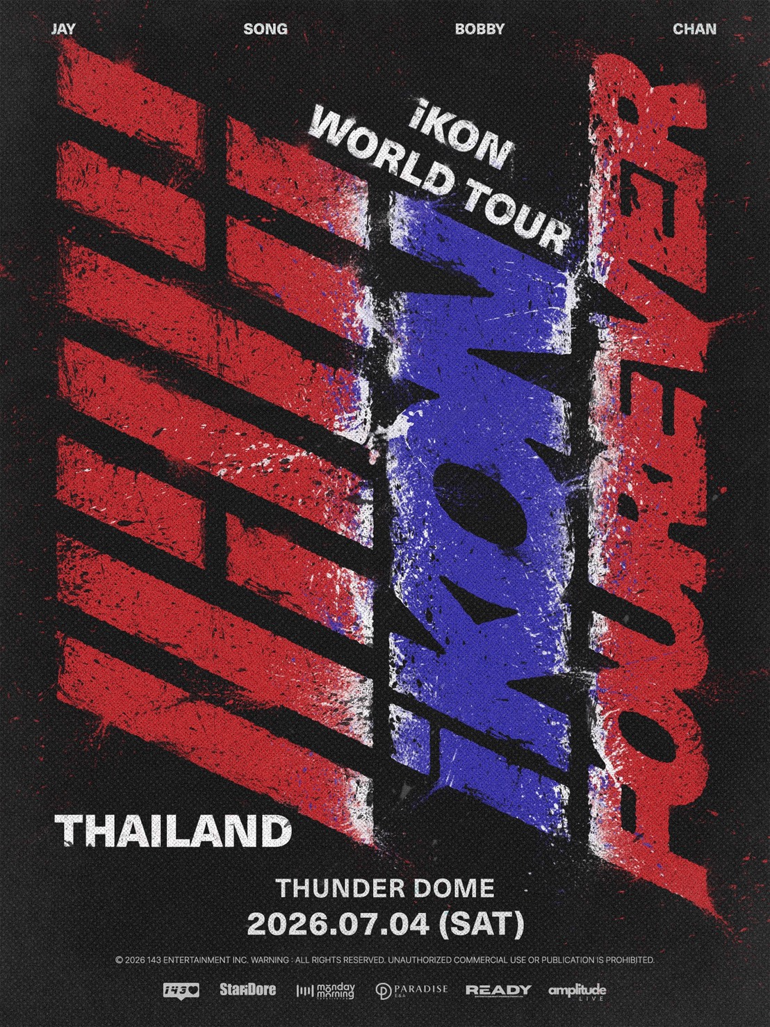 KV for IG 0 iKON ปักหมุดไทยแลนด์ ล็อคคิวระเบิดความมันส์กับ FOUREVER TOUR 4 กรกฎาคม 2569 ณ ธันเดอร์โดม