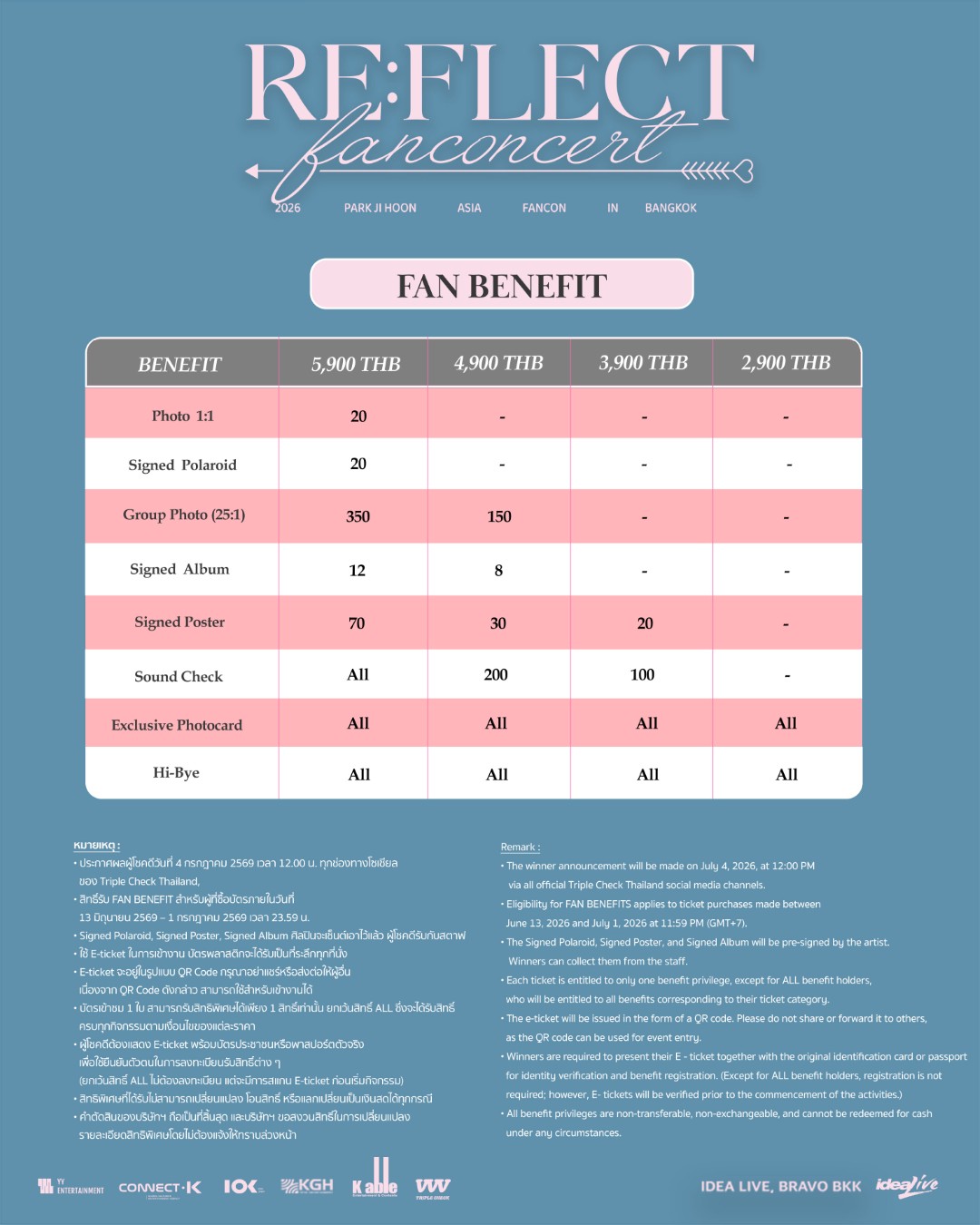 PJH FAN BENEFIT “พัค จีฮุน” เตรียมวิ้งค์ใจเมย์ไทยในแฟนคอน ‘2026 PARK JI HOON ASIA FANCON [RE:FLECT] in BANGKOK’ 11 ก.ค. นี้ ณ IDEA LIVE BRAVO BKK