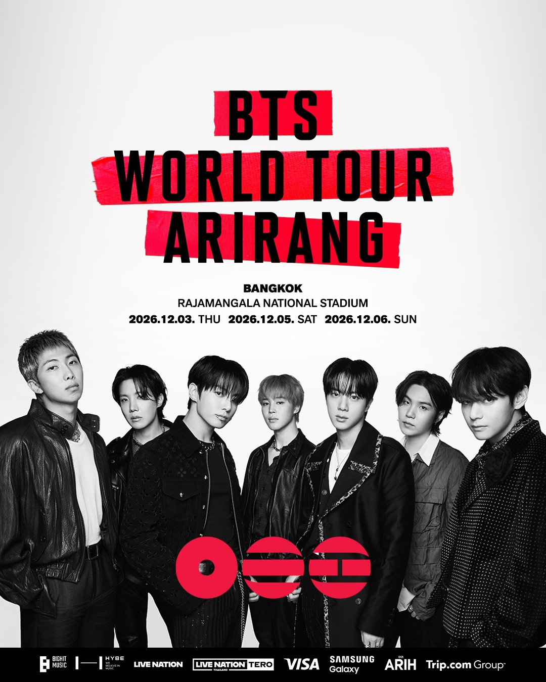 Static Social Instagram 1080x1350 BTS V3 2026 Regional Venue Date โชว์แห่งปีที่รอคอย! เช็กเลย ผังที่นั่ง-ราคา BTS WORLD TOUR ‘ARIRANG’ วอร์มนิ้วเตรียมลุยกดบัตร! จัดเต็ม 3 รอบราชมังฯ 3, 5 และ 6 ธันวาคมนี้