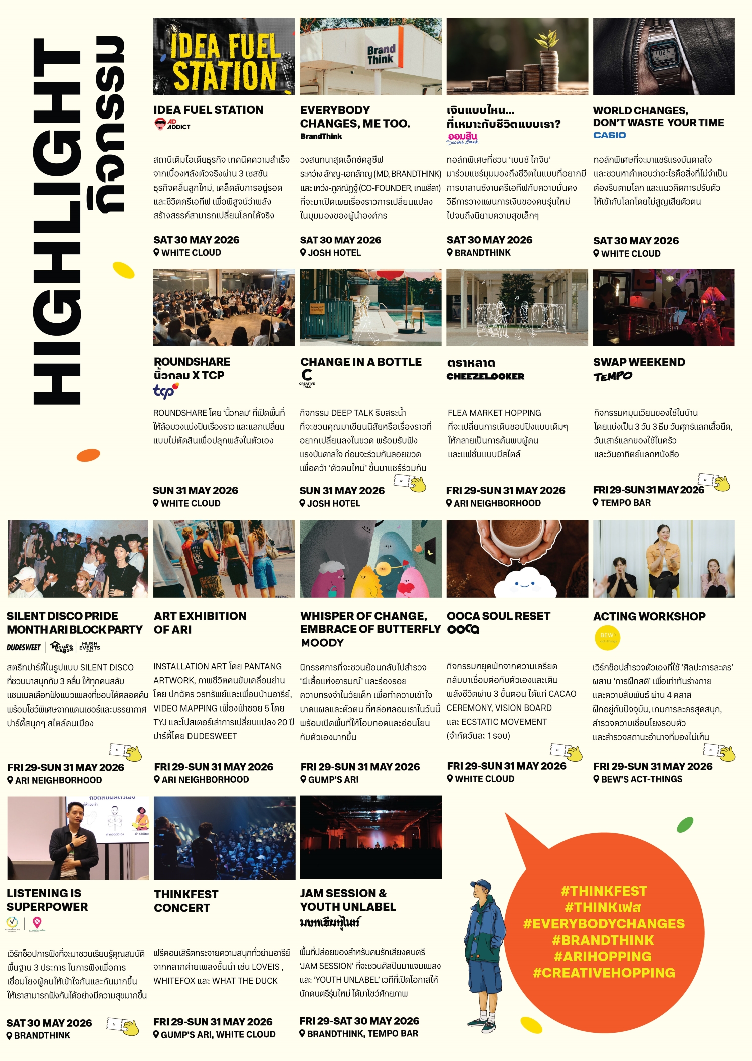 ThinkFest 2026 04 0 กางแผนที่ลุยอารีย์! กับงาน "ThinkFest 2026" เทศกาล Creative Hopping สุดชิคประจำปี