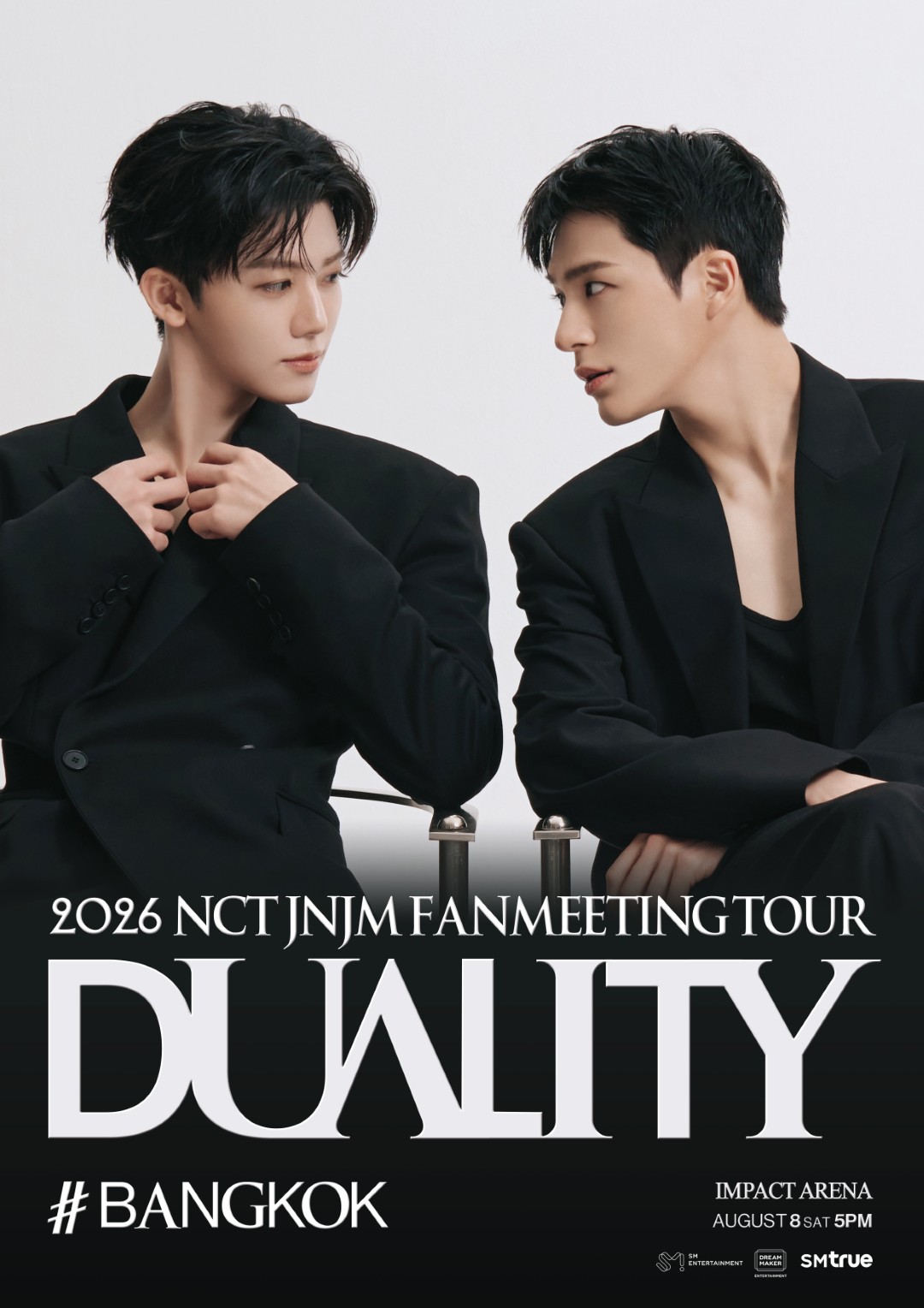 ภาพโปสเตอร์ แฟนมีตติ้ง 2026 NCT JNJM FANMEETING TOUR DUALITY BANGKOK NCT JNJM เตรียมมาโปรยเสน่ห์มัดใจแฟนคลับชาวไทย กับทัวร์แฟนมีตติ้งครั้งแรก 2026 NCT JNJM FANMEETING TOUR [DUALITY] # BANGKOK เสาร์ 8 สิงหาคม 2026 ณ อิมแพ็ค อารีน่า