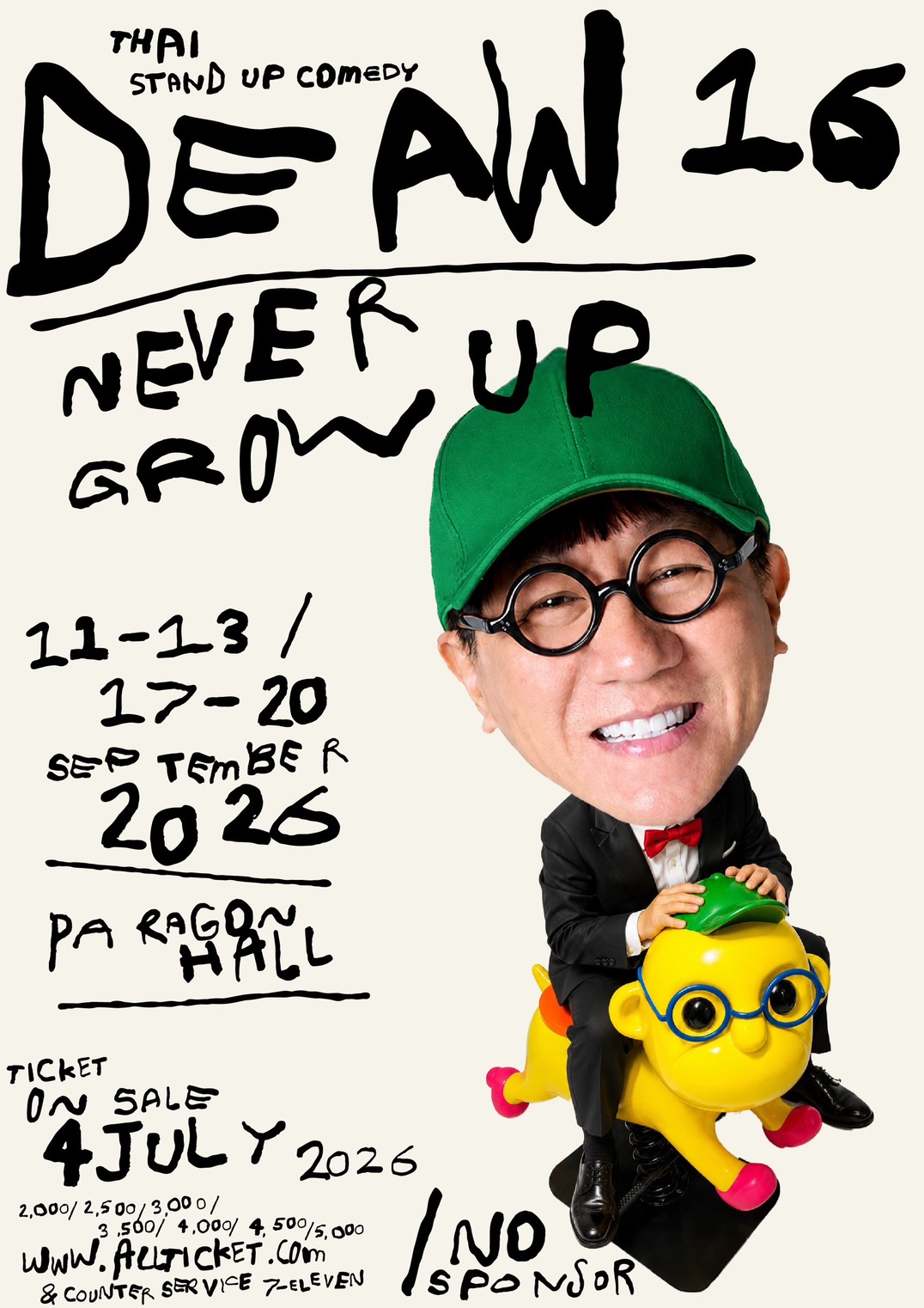 S 25026589 0 ‘โน้ส อุดม’ เปิดเวที Stand Up Comedy ใน DEAW 16 : NEVER GROW UP 11–13 และ 17–20 ก.ย. 69 พารากอน ฮอลล์