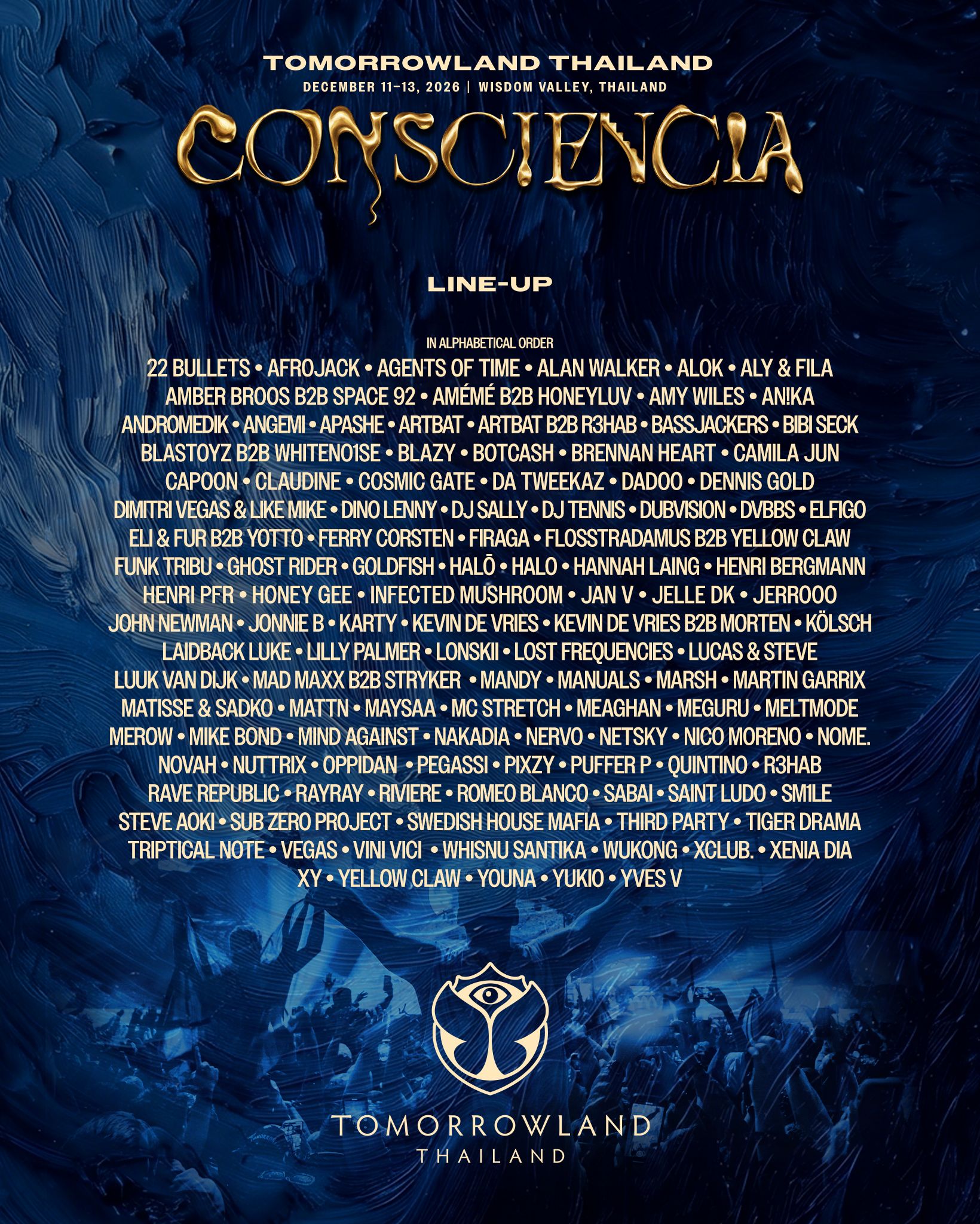 เปิดโผไลน์อัพศิลปิน Tomorrowland Thailand ก่อนระเบิดความยิ่งใหญ่ครั้งประวัติศาสตร์ ณ Wisdom Valley วันที่ 11–13 ธันวาคมนี้ 1 TML TL Line up เปิดโผไลน์อัพศิลปิน Tomorrowland Thailand ก่อนระเบิดความยิ่งใหญ่ครั้งประวัติศาสตร์ ณ Wisdom Valley วันที่ 11–13 ธันวาคมนี้