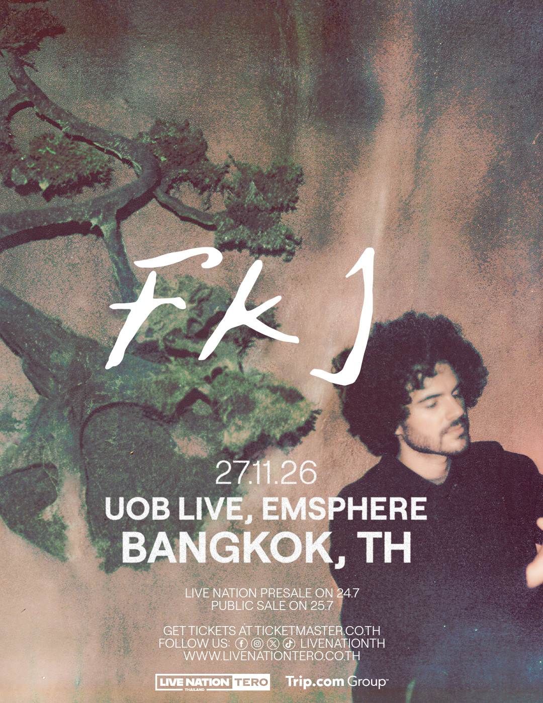 ‘FKJ’ ประกาศเวิลด์ทัวร์คอนเสิร์ต แฟนชาวไทยฟินก่อนใครในเอเชีย ‘FKJ – Tyber Tour’ 27 พฤศจิกายนนี้ ที่ยูโอบี ไลฟ์ 1 ‘FKJ’ ประกาศเวิลด์ทัวร์คอนเสิร์ต แฟนชาวไทยฟินก่อนใครในเอเชีย ‘FKJ – Tyber Tour’ 27 พฤศจิกายนนี้ ที่ยูโอบี ไลฟ์