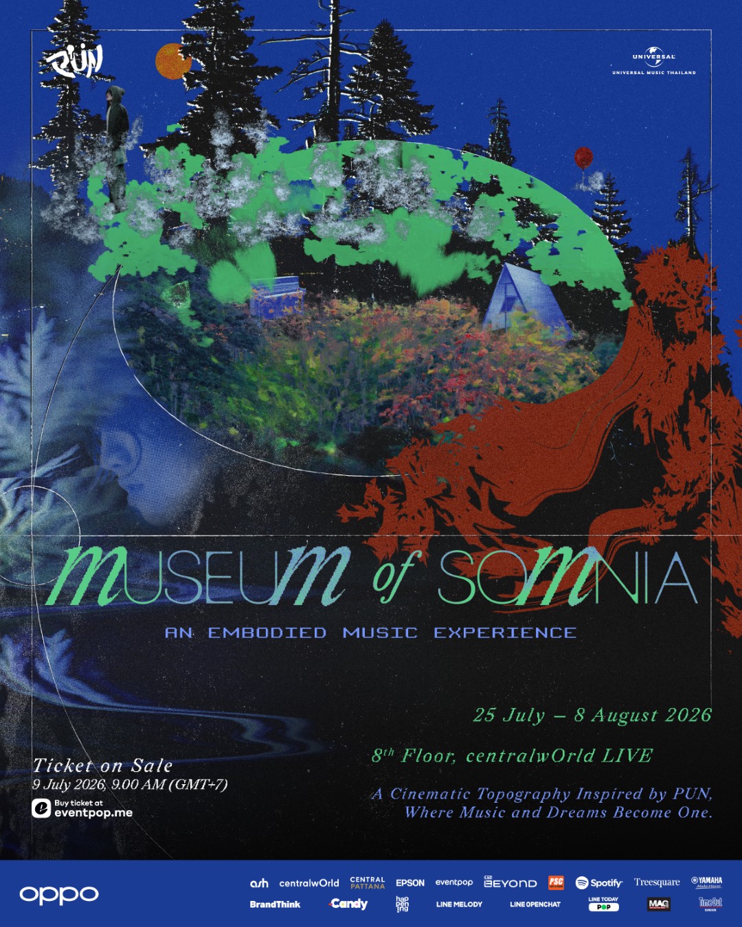 PUN Exhibition KV logo final MUSEUM OF SOMNIA — An Embodied Music Experience นิทรรศการที่ได้แรงบันดาลใจจากบทเพลงของ PUN