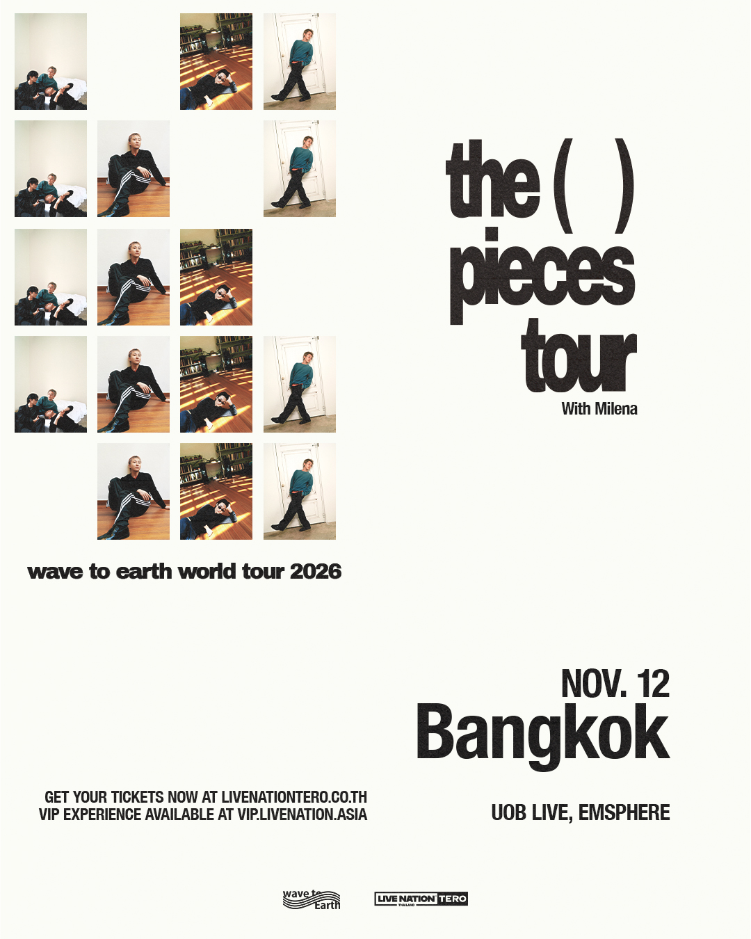 Milena ประกาศจอย Supporting act ในคอนเสิร์ตเอเชียทัวร์ wave to earth 'the pieces tour' แฟนชาวไทยเจอกัน 12 พ.ย. นี้ ที่ยูโอบี ไลฟ์ 1 WTE 1080x1350 แนวตัง Onsale With Milena Milena ประกาศจอย Supporting act ในคอนเสิร์ตเอเชียทัวร์ wave to earth 'the pieces tour' แฟนชาวไทยเจอกัน 12 พ.ย. นี้ ที่ยูโอบี ไลฟ์