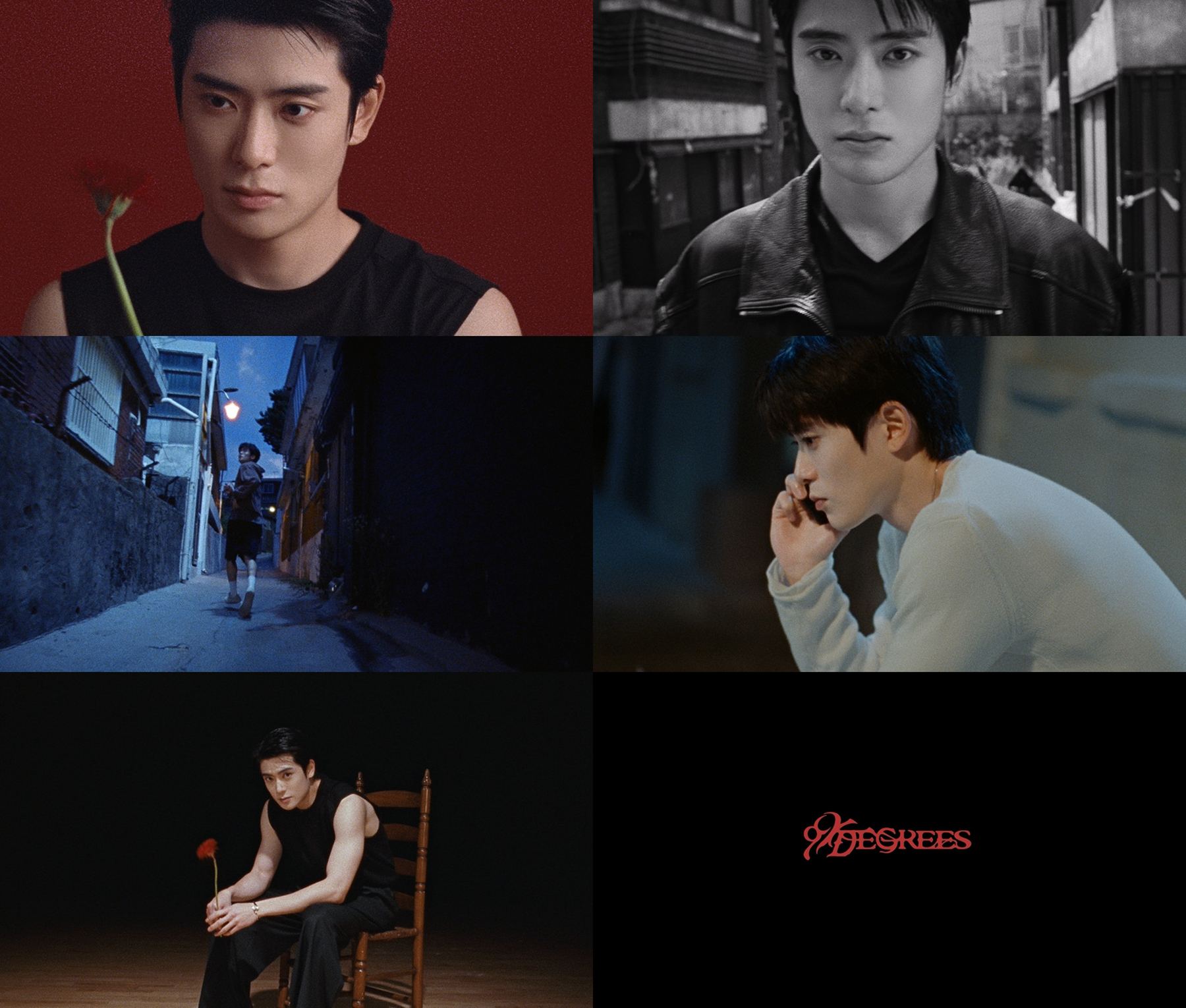 ภาพแคปเจอร์มิวสิกวิดีโอ ซิงเกิล 99 Degrees ของ JAEHYUN วง NCT JAEHYUN (แจฮยอน) เล่าเรื่องราวสุดลึกซึ้งผ่านเพลงใหม่ที่ร่วมแต่งเนื้อร้องและทำนอง ‘99 Degrees’ 
