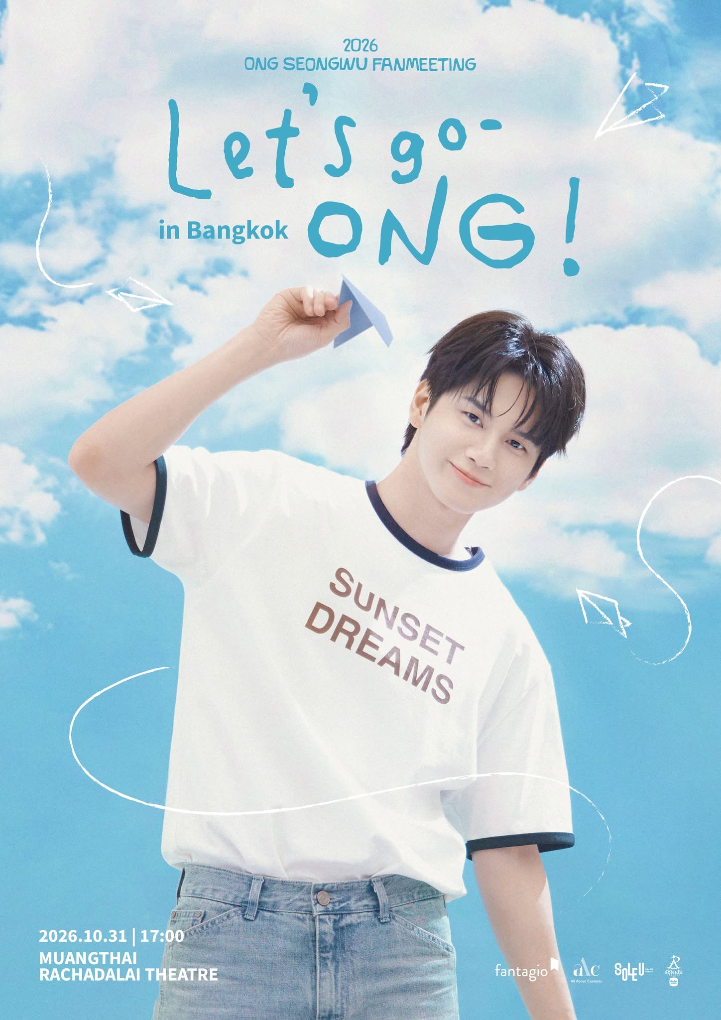 1 “องซองอู” เตรียมเสิร์ฟความสุขใน “2026 ONG SEONGWU FANMEETING <Let's go-ONG!> in Bangkok” 31 ตุลาคม 2569 เวลา 17:00 น. ณ เมืองไทยรัชดาลัย เธียเตอร์