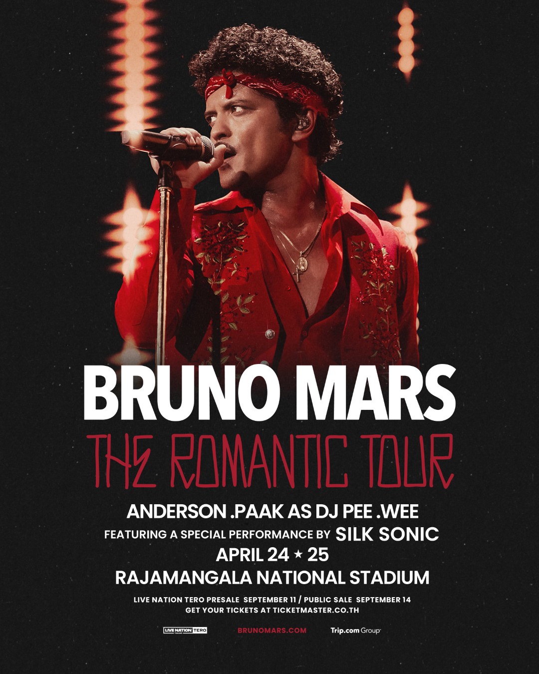 ‘BRUNO MARS’ พร้อมเจอแฟนไทยกับเวิลด์ทัวร์ใหม่ 'THE ROMANTIC TOUR' 24-25 เมษายน 2570 ที่ราชมังคลากีฬาสถาน 1 Bruno Mars 2027 1080x1350 PRESALE @3x 100 ‘BRUNO MARS’ พร้อมเจอแฟนไทยกับเวิลด์ทัวร์ใหม่ 'THE ROMANTIC TOUR' 24-25 เมษายน 2570 ที่ราชมังคลากีฬาสถาน