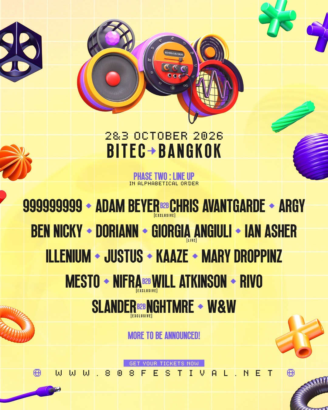 808 Festival 2026 ปล่อยไลน์อัปเพิ่ม เสริมทัพ 7 ดีเจดังตัวแรงระดับโลก 2-3 ตุลาคม 2569 ณ ไบเทค บางนา 1 1788417050887 808 Festival 2026 ปล่อยไลน์อัปเพิ่ม เสริมทัพ 7 ดีเจดังตัวแรงระดับโลก 2-3 ตุลาคม 2569 ณ ไบเทค บางนา