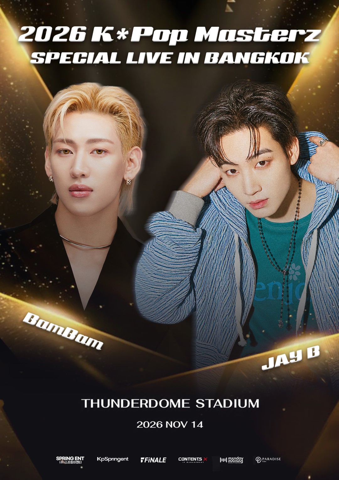 BBAM KPOPMASTERZ “แบมแบม-เจบี” แห่ง GOT7 แท็กทีมบุกไทยใน “2026 K*Pop Masterz SPECIAL LIVE IN BANGKOK” 14 พ.ย. นี้! ณ ธันเดอร์โดม สเตเดียม