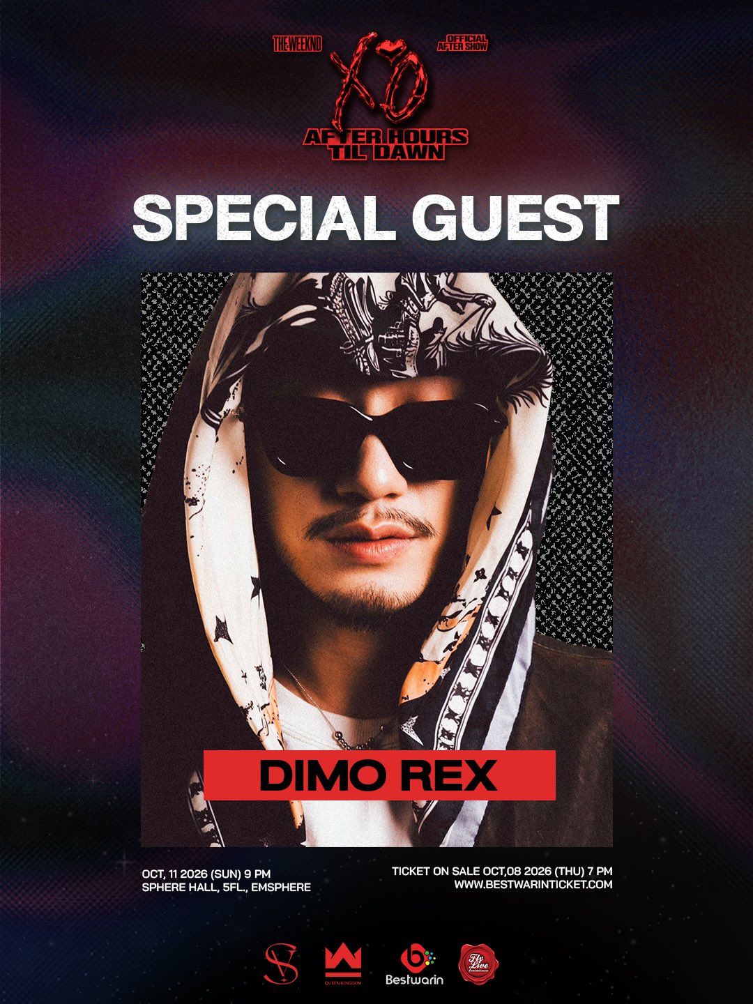 1488248 0 “THE WEEKND AFTER HOURS TIL DAWN X’O OFFICIAL AFTERSHOW IN BANGKOK” ประกาศแขกรับเชิญ “DIMO REX – GALCHANIE” พร้อมเสิร์ฟความมันส์ 11 ต.ค.นี้