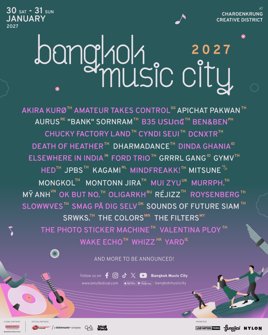 ‘Bangkok Music City’ ประกาศไลน์อัปเฟสที่ 2 Valentina ณ ย่านสร้างสรรค์เจริญกรุง 30-31 มกราคม 2570 เข้างานฟรี! 1 phase 2 ‘Bangkok Music City’ ประกาศไลน์อัปเฟสที่ 2 Valentina ณ ย่านสร้างสรรค์เจริญกรุง 30-31 มกราคม 2570 เข้างานฟรี!